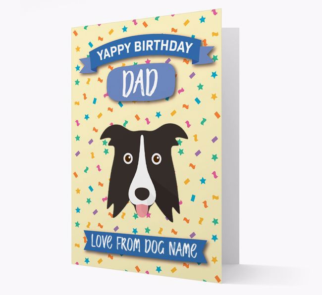 Personalized Card 'Yappy Birthday Dad' with {breedCommonName} Icon